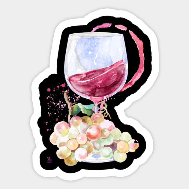 A glass of wine Sticker by Viper Unconvetional Concept